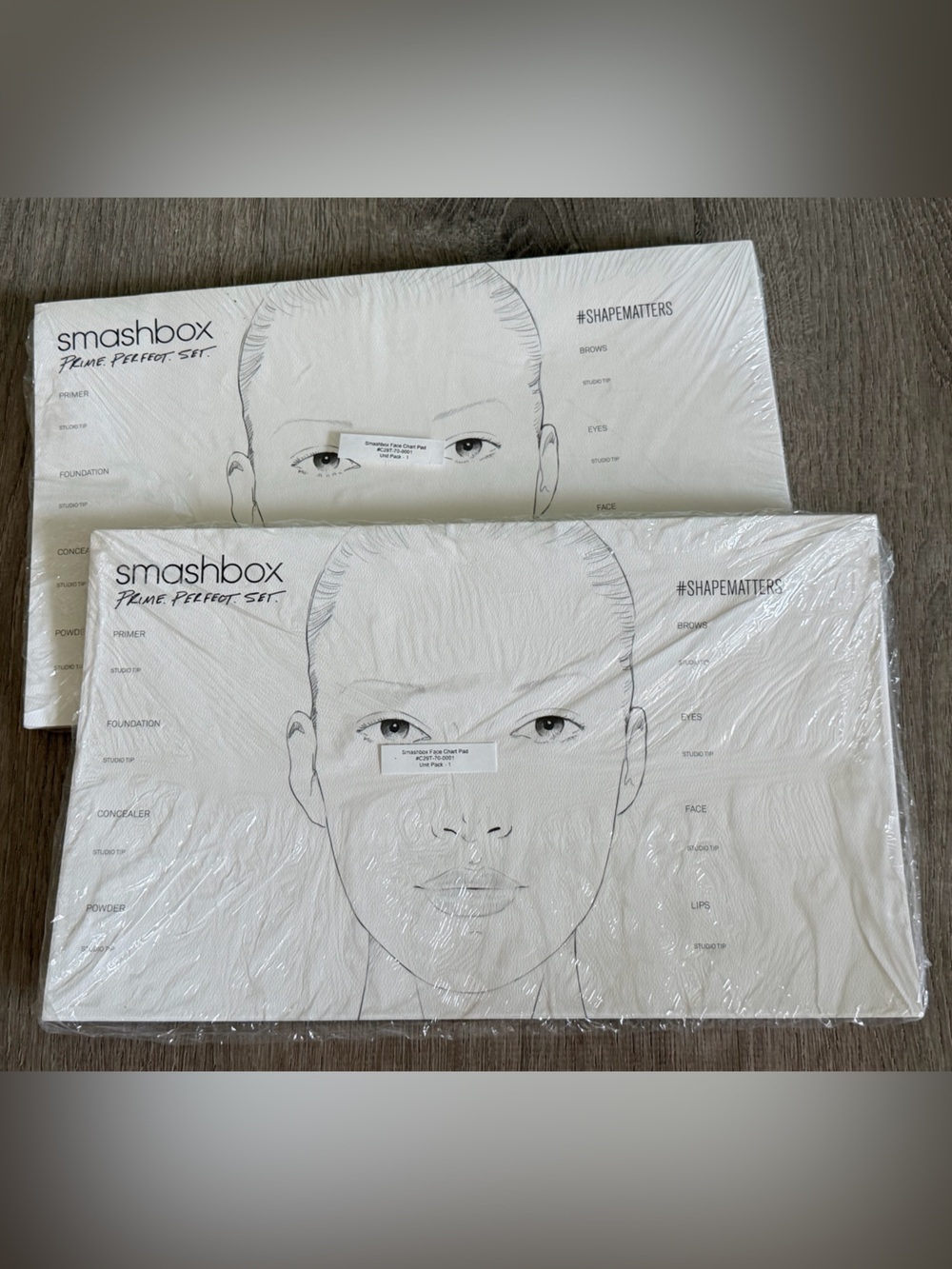 Smashbox Face Chart Practice Palette Sheets Set - White Art paper Makeup Test